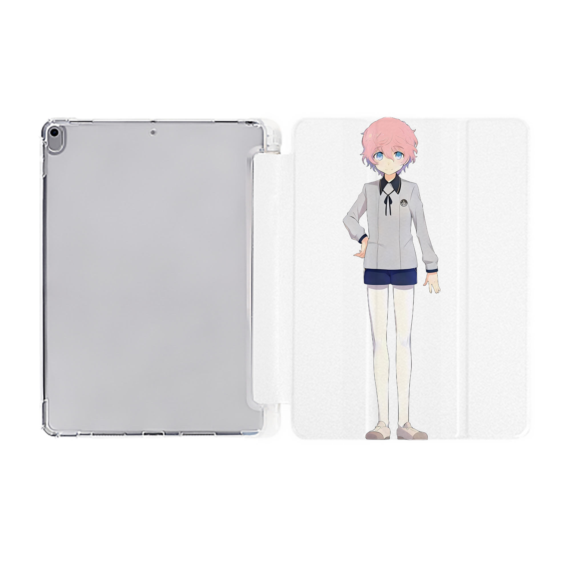 （画像用） 刀剣乱舞 Touken Ranbu IPad ケース ペン収納付き 三つ折りスタンド PUレザー×シリコン 対応機種9.5/10.5/10.9インチ